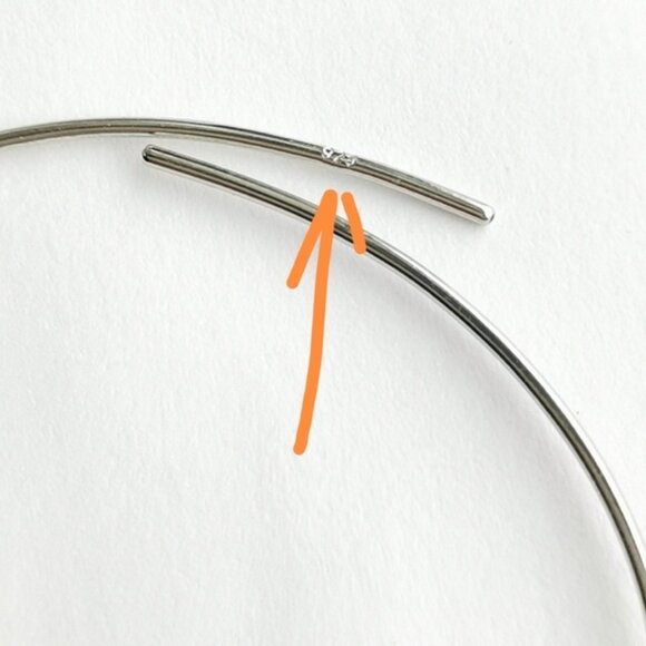 NEW sterling silver fine hoop earrings - Picture 4 of 10